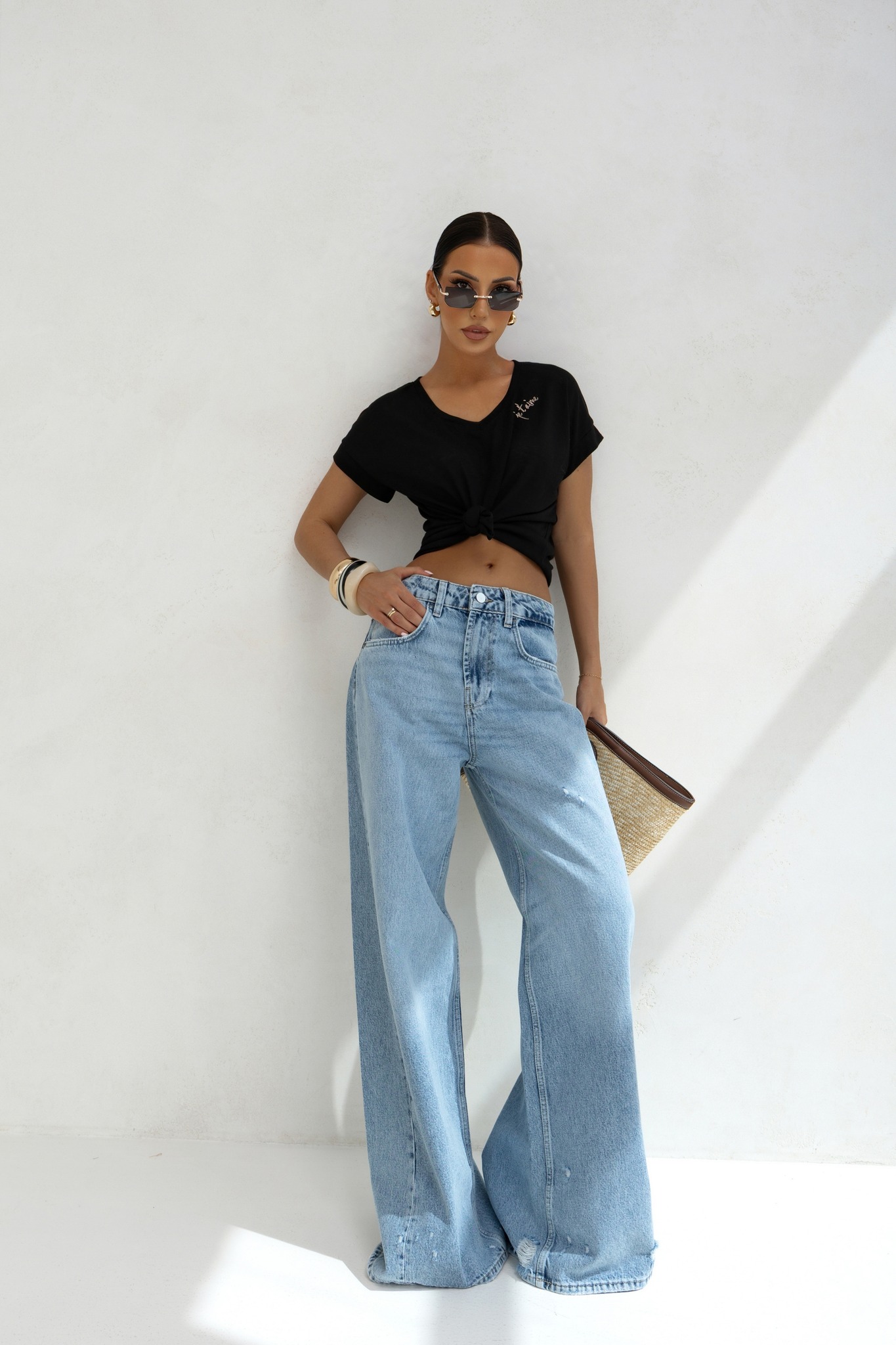 Spodnie jeans Sandy niebieskie